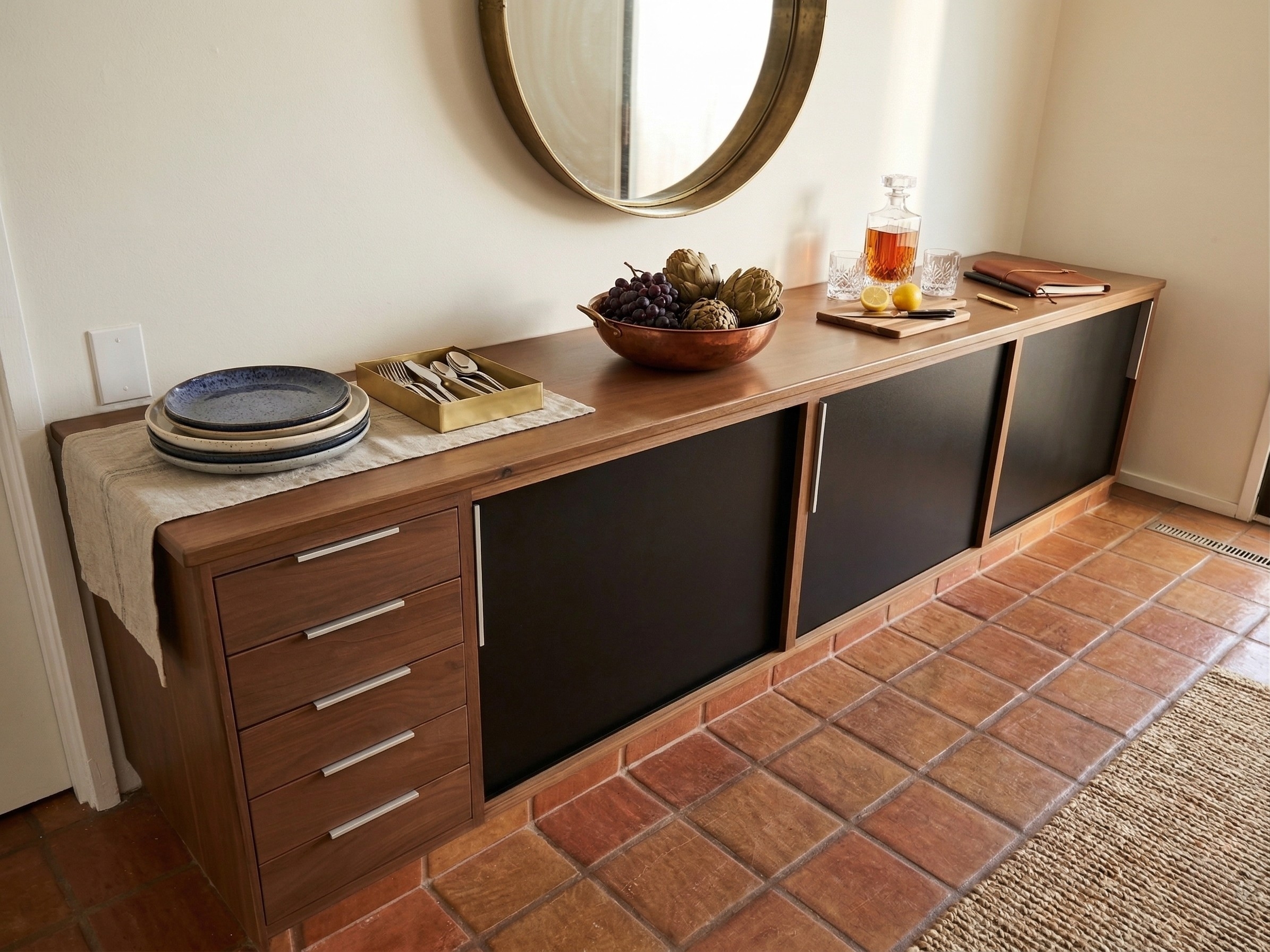 Restored antique walnut buffet